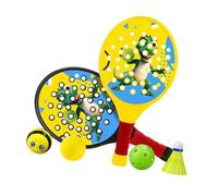 2Pcs Kids Padel Rackets Set - Lightweight Paddle Tennis Racquets with Comfort Grip for Junior Outdoor Sports