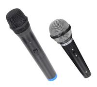 2pcs Kids Pretend Simulation Microphone Black Plastic Toy