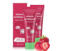 2Pcs Kids Probiotic Hydroxyapatite Toothpaste, Enamel Protection, Fluoride-Free Toothpaste Whiten Teeth for Children,Wild Strawberry Flavour