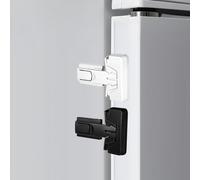 2pcs Kids Proof Refrigerator Lock,White Refrigerator/Fridge/Freezer Door Lock(Single-door),Automatically Lock While Closing The Door,Fridge Child Lock no Tools Required and Easy Installation.