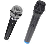 2pcs Kids Simulation Microphone Prop for Parties Black Plastic