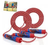 2Pcs Kids Spiderman Skipping Ropes with Handles, 2M Adjustable Jump Rope for Boys Girls, Non-Slip Grip Fitness Toy, Outdoor Indoor Exercise Game, Birthday Gift Stocking Filler for Children 3+
