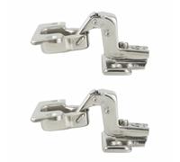 2PCS Kitchen Cabinet Wardrobe Door Hinges, Slide-On 48mm 110 Degree Self Close Full Overlay Standard Hinges for Kitchen Hidden Hardware Cupboard