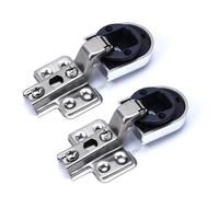2Pcs Kitchen Cupboard Glass Door Hinge Clip Cold Rolled Steels Hydraulic Glass Doors Hinges Furniture Accessories Quiet Cabinet Hinges Clip