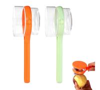 2pcs Kitchen Fruit Peeler with Storage Box, Multi-Function Veggie Peeler with Container & Ergonomic Handle Catcher Vegetable Peeling Knife for Citrus Potato Cucumber Carrot Apple (Orange, Green)