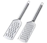 2PCS Kitchen Grater, Cheese Grater Fine Grater for Kitchen with Handle and Razor-Sharp Stainless Steel Blade and for Chocolate, Cheese, Carrot, Ginger, Coconut, Nuts