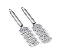 2PCS Kitchen Grater, Cheese Grater Fine Grater for Kitchen with Handle and Razor-Sharp Stainless Steel 430# Blade and for Chocolate, Cheese, Carrot, Ginger, Coconut, Nuts
