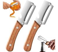 2PCS Kitchen Multi-Function Stainless Steel Thickened Fruit Peeler, 2-in-1 Universal Peeler with Bottle Opener, Stainless Steel Potato Peeler, Portable Vegetable Peeler for Fruit, Apple, Pumpkin