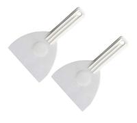 2Pcs Kitchen Plastic Scraper with Handle Dough Pastry Scraper Cutter Baking Cake Cream Chocolate Trimming Scraper Spatula Pizza Cutter for Bread Dough Cake Fondant Icing, White