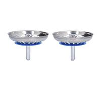 2Pcs Kitchen Sink Strainer Plug Stopper, 304 Stainless Steel Anti - Clogging Drain Filter for Home Bathroom Laundry, Easy Clean Universal Sink Accessories