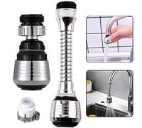 2Pcs Kitchen Tap Spray Head with Universal Adapter Kitchen Tap Spray Head 360° Swivel Tap Aerator 35mm Faucet Extender Tap for Kitchen Sink Faucet