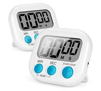 2PCS Kitchen Timer Magnetic, Digital Timer with Loud Alarm for Kids, Time Timer with Stand for Study,Work,Exercise,Cooking
