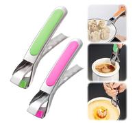 2PCS Kitchen Tongs for Cooking, 2025 New Multi-Purpose Silicone Anti-Scald Bowl Dish Holder Clip for Kitchen, Plate Gripper Compatible with Instant Pot Accessories, Microwave, Oven (Green & Pink)