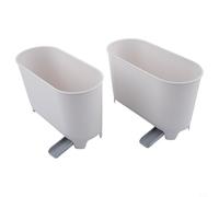 2pcs Kitchen Trash Can and Sink Drain Basket Set with Reusable PP Material, Thickened Corners, and Multifunctional Use for Organized Kitchen Spaces (White)