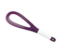 2PCS Kitchen Twist Whisk, 29CM Plastic Flat Balloon Whisk Thick Wire Egg Frother Beater Non Stick Cookware for Cooking Blending Whisking Stirring, Purple