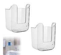 2pcs Kitchen Wipes Storage Box, No Punching Wall Mounted Baby Wet Wipes Box Hand Towel Holder Clear Moist Wipes Dispenser Refillable Touchless Paper Tissue Wipes Container for Kitchen Bathroom Toilet