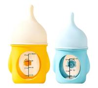 2Pcs Kitten Feeding Bottle, 80ml & 20ml Anti-Choking with Soft Silicone Nipples for Newborn Kittens Puppies Small Animals