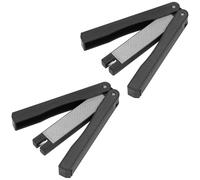 2Pcs Knife Sharpeners 400/600 Grit Knife Sharpener Handheld Double Sided Folding Diamond File Folding Manual Sharpening Stone Diamond Whetstone for Outdoor Camping Kitchen Garden Scissor Tool