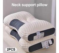 2PCS Knitted SPA Massage Neck Pillow Orthopedic Cervical Ergonomic Support