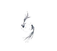 2pcs Koi Juice Tattoo Stickers Semi-Permanent Realistic Fake Tattoos Lasts 7-15 Days Waterproof Non-Reflective Sticker