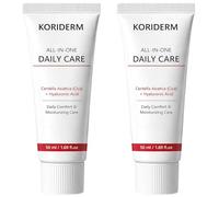 2Pcs Koriderm Time Reverse Cream All-in-One,Daily Moisturizing Face Cream with Herbal ingredients & Hyaluronic Acid,Natural Ingredients,Suitable for All Skin Types-50 mL / 1.69 fl oz