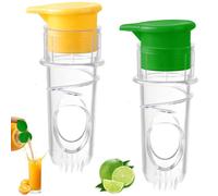 2Pcs Kumquat Manual Juicer, Mini Portable Yellow and Green Optional, Small & Convenient to Use Manual Lemon Juicer Suitable for Squeezed Lime Juice Cocktail Drinks