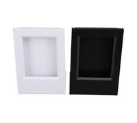 2pcs L Shape Photo Frame Acrylic Collectible Decoration Ideal Present Slanted Photo Frame for 3 Inch Picture, Designed with a Slanting Vertical Base, Includes Two Photo Frames
