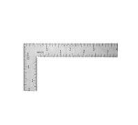 2pcs L Shaped Square Ruler, 10.2x5.1cm/2x4 Inch 90 Degree Transparent Mini Stainless Steel Measuring Tools Right Angle Ruler for Tailor Sewing Project & Quilting DIY Professional Guides Use