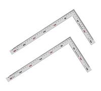 2 Pack L Shaped Ruler, 150mmX300mm Right Angle Ruler Stainless Steel L Shape Square Ruler Double-sided Measuring Metric Ruler for Carpenter Craftsman Engineer