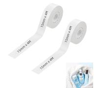2pcs Label Maker Tape PRT Label Tape Waterproof Label Maker Tape - Self-Adhesive Labels for DIY Marking of Name Price Shelf Life & Classification Thermal Label Paper (15mmx4m/Roll)
