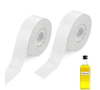 2PCS Label Tape for Quite, Waterproof Self-Adhesive Label Printer Tape, 15mmx4m Thermal Label Tapes Suitable for Name Price Shelf Classification Storage Compatible with Various Model