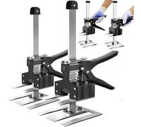 2PCS Labor Saving Arm Hand Lifting Home Tool Door Cabinet Board Jack Lifter 375 lb Capacity Height 29.5cm Adjustable 0-17cm Wall Tile Locator