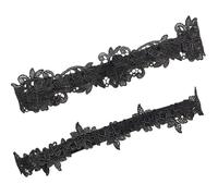 2pcs Lace Garter Set for Bride Black Women Wedding