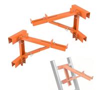 2Pcs Ladder Jack Scaffold Boards, Adjustable Ladder Stand Off Strong Load Bearing 250LBs, Steel Ladder Clamps Portable Tripod Ladder for Window Repair Wall Panel Painting