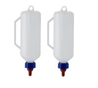 2PCS Lamb Feeding Bottle, 1L Animal Lamb Milk Bottle With Handle, Hangable Goat Milk Feeder Livestock Drink Nursing Bottles For Feeding Dogs, Cow, Sheep And Goat Lambing
