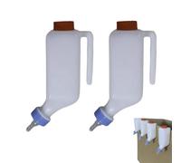 2PCS Lamb Feeding Bottle, Hangable Babys Goat Feeder Bottle, Hanging Upside Down Livestock Milk Bottles With Measurements, Farm Lambing Supplies, For Babys Sheep, Goat, Puppy, Kitten