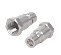2pcs Lambda Sensor Adapter M18x1.5 - Stainless Steel O2 Oxygen Sensor Spacer with Catalytic Converter Filter - Universal Exhaust Extension for Check Engine Light Fix