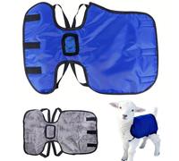 2Pcs Lambs Coat for Newborn Goat-Winter Lamb Blanket,Waterproof Windproof Oxford Cloth & Flannel Lined Warm Sheep Clothing Keep Lambs Warm for Little Goats & Sheeps (Blue)