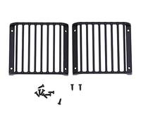 2Pcs Lamp Guard Grille, RC Front Lamp Guard Metal Headlight Grille with Screw Fit for TRX-4 RC Crawler Vehicle Traxxas Trx4 Defender Accessories