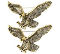2Pcs Lapel Pin for Men, Golden Vintage Eagle Shape Lapel Pin, Brooch Pins for Career Suit Tuxedo of Shirts Tie Hat Scarf for Boyfriend Father Birthday