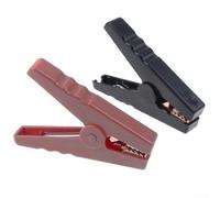 2pcs Large 100A for alligator Clips Copper for battery Clamps with Teeth for Jumper Cables Electrical Test Clamps 95mm