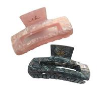 2PCS Large Acrylic Hair Claw Clip For Thick And Curly Hair Strong Hold Gentle On Hair Clamp for Women Various Occasion