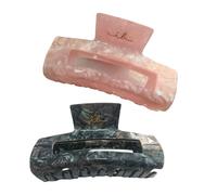 2PCS Large Acrylic Hair Clip for Thick and Curly Strong Hold Gentle on Clamp for Women Various Occasion Thick and Curly Clip