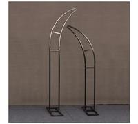 2pcs Large Black Wedding Arch with Base Flower Stand Bracket for Elegant Party Decorations & Garden Climbing Plants 6.9 & 5.9 FT Backdrop Stand