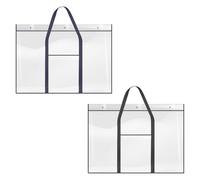 2Pcs Large Bulletin Storage Bag with Pocket and Handle 120x90cm Art Portfolio Bag Poster Organizer Portfolios Carrying Portfolio Case for Posters, Bulletin Boards, Scrapbooks, Keepsake, Art Supplies