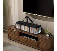 2Pcs Large Clear Dvd Cd Storage Bags Zip Carry Organizer
