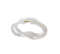 2Pcs Large Cloud-shaped Pearlescent Hair Clip Elegant For Women With Thick