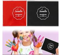 2Pcs Large Craft Ink Stamp Pads, 12X10cm Washable Ink Stamp Pad, Fingerprint Ink Pads for Stamping Card Making, Craft Ink Pads for Rubber Stamps, DIY Paintings Baby Footprint Handprint