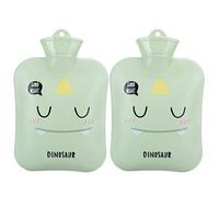2PCS Large Cute Cartoon Hot Water Bottle Portable Water Injection Hand Warmer for Winter Warmth Cold Relief Sports Injuries PVC Material 24.8 x 16.2 x 4cm