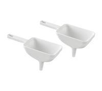 2Pcs Large Diameter Plastic Wine Funnel for Bottles, PP Reusable | Refillable Pour Spout, Lightweight Portable Set, for Home Use, Travel, Oil, Vinegar and Drinks